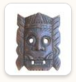 Maska z akácioveho dreva MYTHICAL MAJESTY - VZNEŠENOSŤ